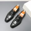 Fashion Britain Men's Black Brown Tassels Flats Leather Business Casual Shoes Male Loafers Formal Dress Footwear Sapatos Tenis Masculino