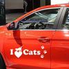 LYKX Cat Lovers I Love Cat Stickers Vinyl Decals Cute Cat Animal Love Vinyl Car Stickers Window Glass