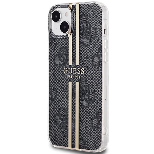Guess Guhcp15Mh4Psegk Iphone 15 Plus / 14 Plus 6.7 Czarny/Black Hardcase Iml 4G Gold Stripe