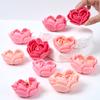 3D Kärleksformad Blomma Ljus Silikonform DIY Hjärta Ros Aromaljus Tvålformar Gips Harts Choklad Bakning Tillverkning Heminredning