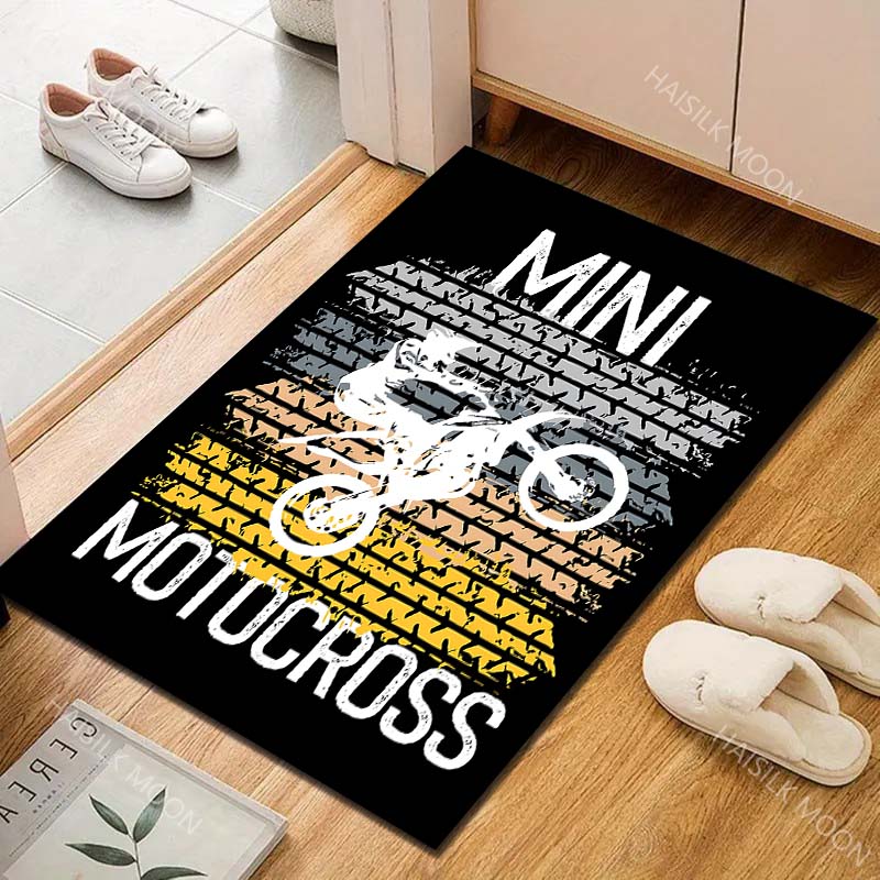 1PC Mini motocross rider jumping tire tracks Carpet for Living Room Bedroom Sofa Home Decor Rus Non-slip Floor Mat Luxury Gift