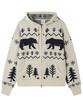 Opeunyadeu(Owai) Polar Bear Knit Hoodie Zip Up - Ivory