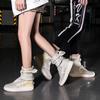 46 Large Size Couple Fashion Non-slip Shoes Men's and Women's High Top Canvas Shoes Personality Men's and Women's Boots