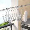 3pcs Stainless Steel Shoe Drying Rack Outdoor Balcony Shoe Drying Hook Shoes Clothes Hanger for Closet Organization