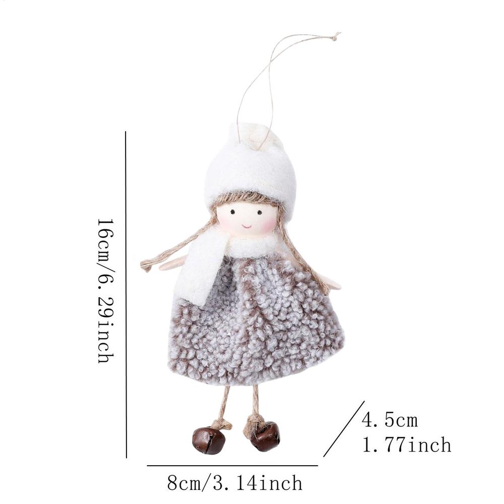 

Angel Ornaments For Christmas Tree Plush Angel Doll Christmas Tree Decorations Cute Pendant For Winter Party Door Indoor Family белый