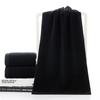 Pure Cotton Black Gym Towel with Custom Logo Design - Ideal for Gifts
