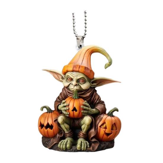 

1/6 шт. Подвеска в виде тыквы с инопланетянином, украшение для автомобиля, стиль праздничной атмосферы Хэллоуина, акриловая подвеска для подвешивания в автомобиль C