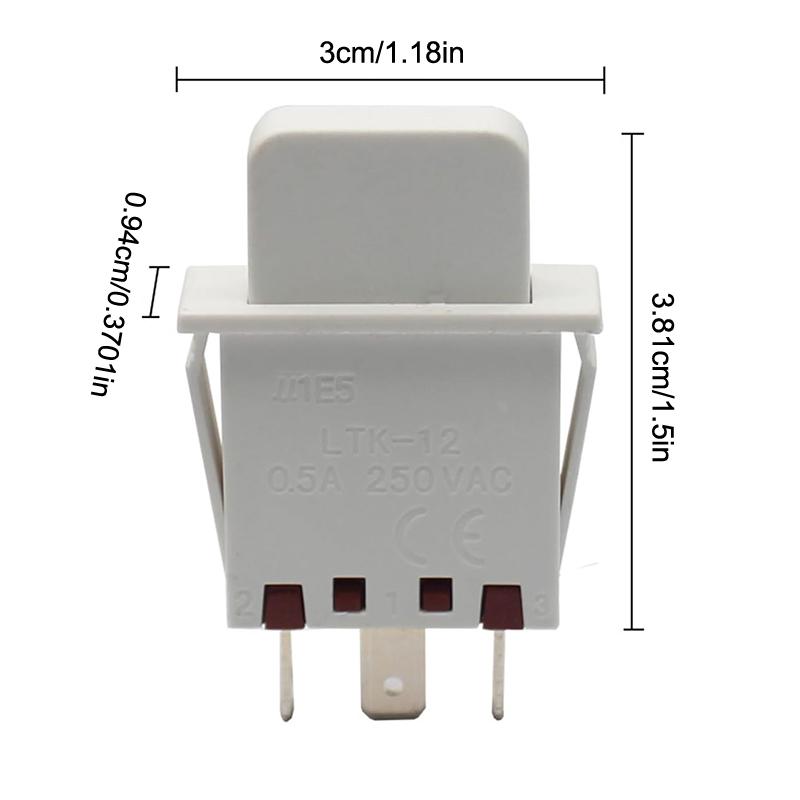 

Normally Open Closed Refrigerator Anti Tipping Switch 3 Pin Safety Device For Fridge Freezer Protection Part белый