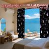 Set Of 2 Flat Printing Curtains Without Rod Halloween Magic Elements April Fools Is Day Festival Fashion Prints Light Curtain Polyester