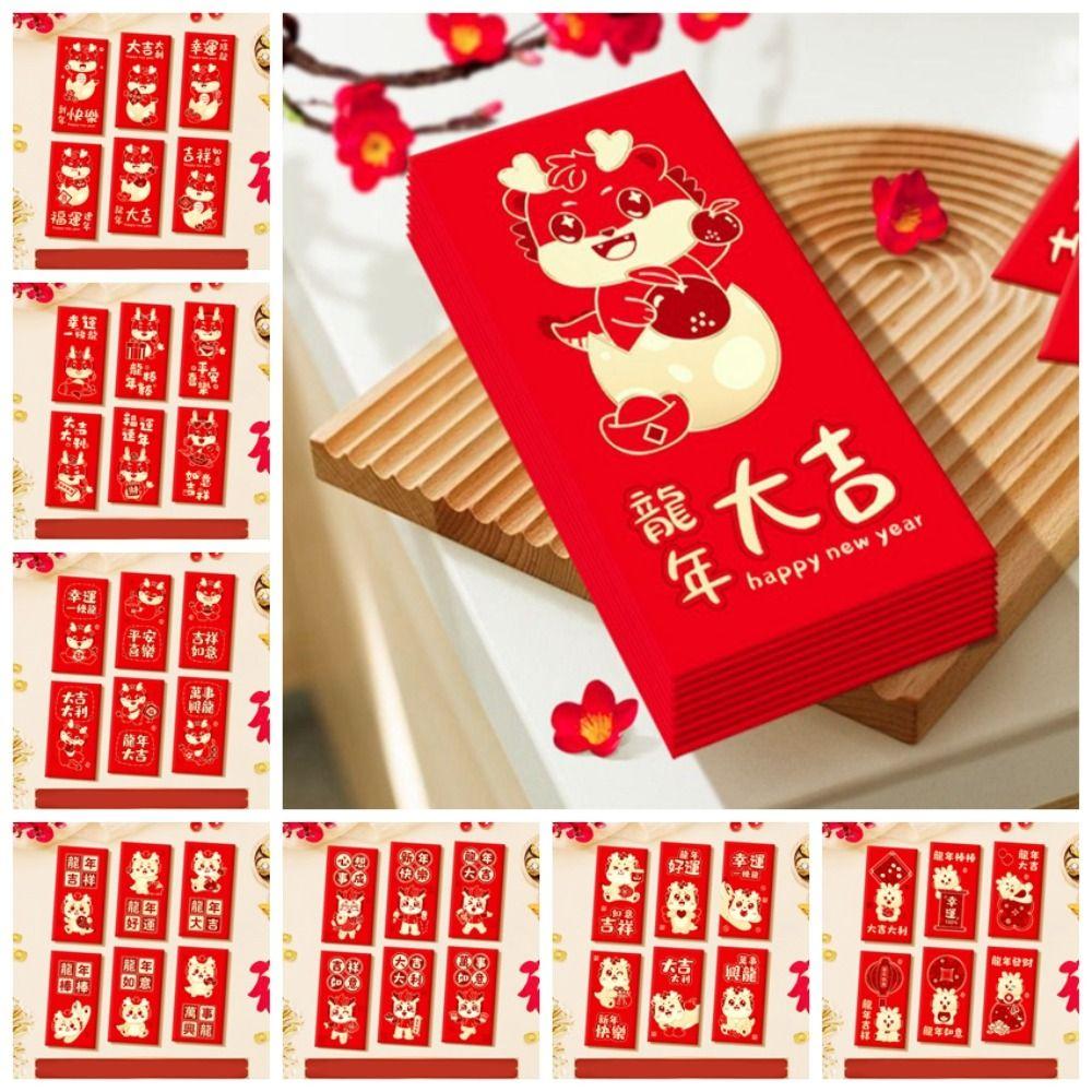 

Мешок с деньгами на удачу Красный конверт Мешок с новогодним благословением Хунбао Традиционные мешки с деньгами Весенний фестиваль