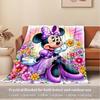 1 PC Velvet Bedding Throw Blanket - Minnie Mouse Floral Design - Soft and Cozy for Sofa, Couch, or Bed - Perfect Gift for Disney Lovers - Ho