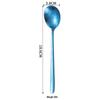 Korean Style Colorful Titanium Ice Flower Crystal Long Handle Dessert Spoon - Antibacterial Picnic Tableware