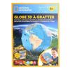 Puzzle 3D Globe Terrestre - Maquette À Gratter - Bleu - Pour Enfants À Partir De 8 Ans - Sans Colle Ni Outils