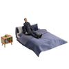 1:12 Scale Dollhouse Bedroom Miniature Bed Four Piece Bed Set Bed Sheet Quilt Pillow Decor Toy Doll House Accessories