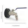 IBC Tank Adapter with Shutoff Brass Tote Leakproof for Garden Watering 12IN Nipple Faucet