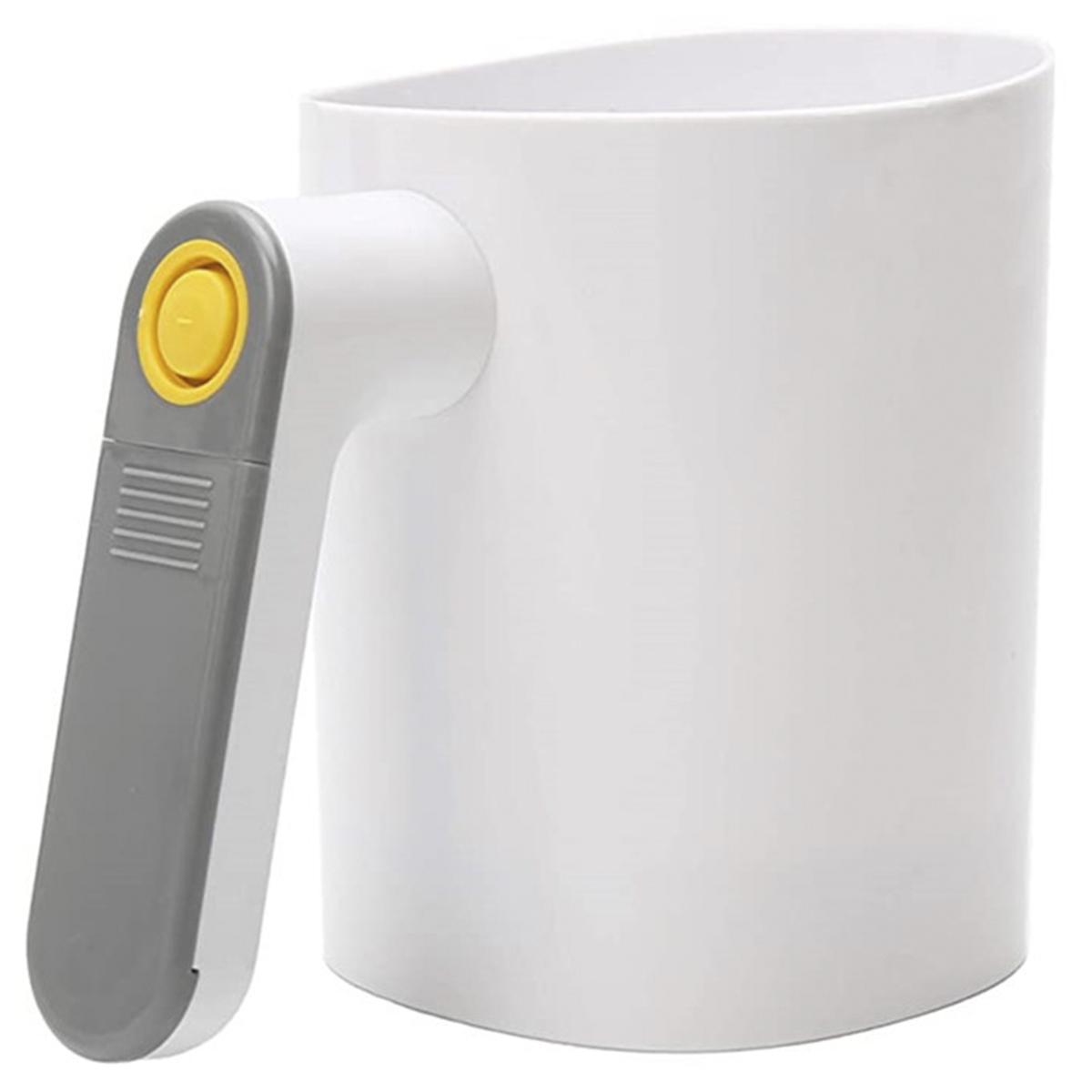 Electric Flour Sifter 1L Automatic Flour Strainer Fine Stainless Steel Mesh Sieve Battery Operated Strainer for Kitchen Baking белый