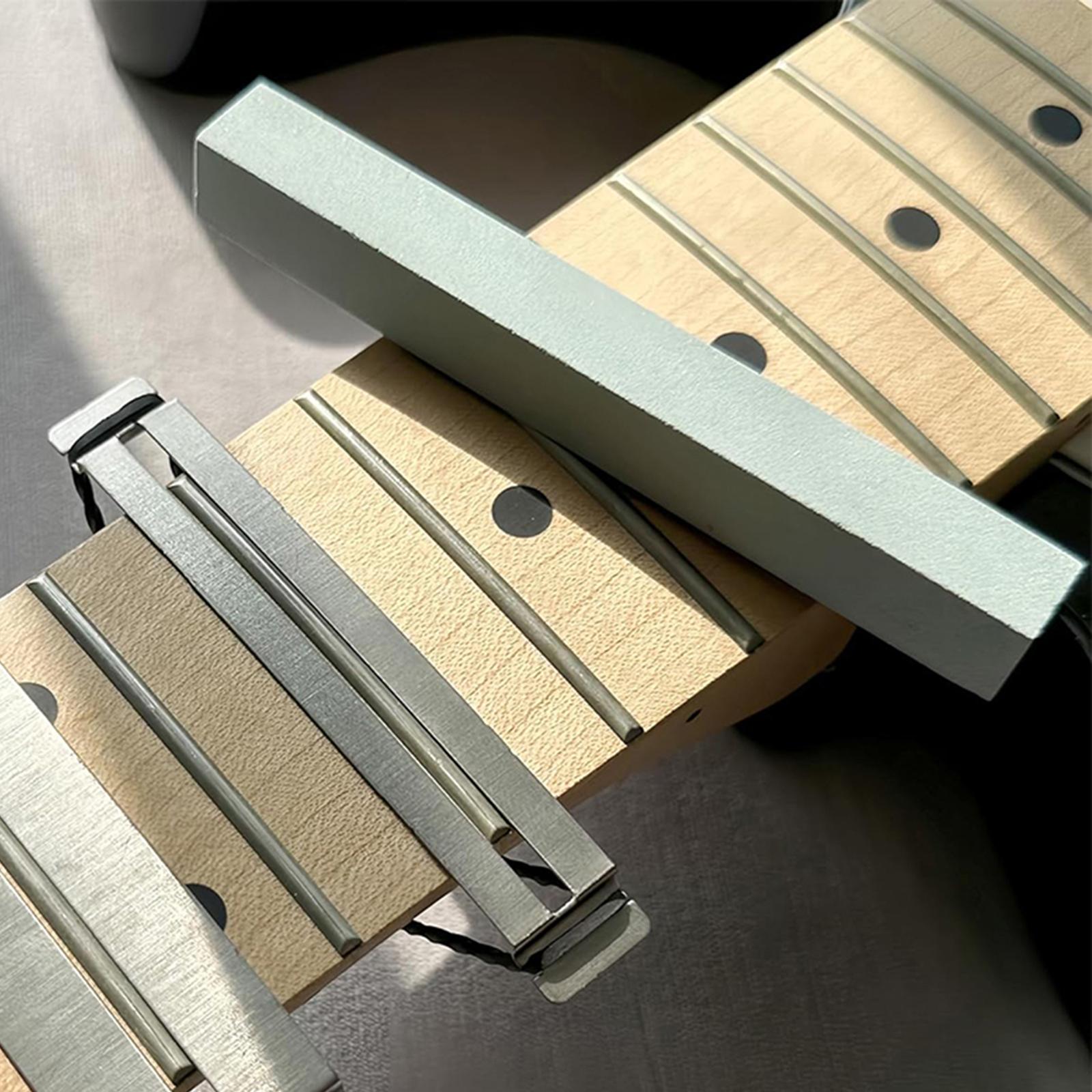 Bass Guitar Fret Guards Stainless Steel Guitar Fingerboard Protector with Grinding Stone Rubber Band Fretboard Guards Set China Mainland