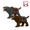 MOC Serie Granja Bosque Escena Crianza Animal Bloques de Construcción Lobo de la Jungla Montura Caballo Oso Marrón Blanco Panda Ladrillos DIY Juguetes para Niños