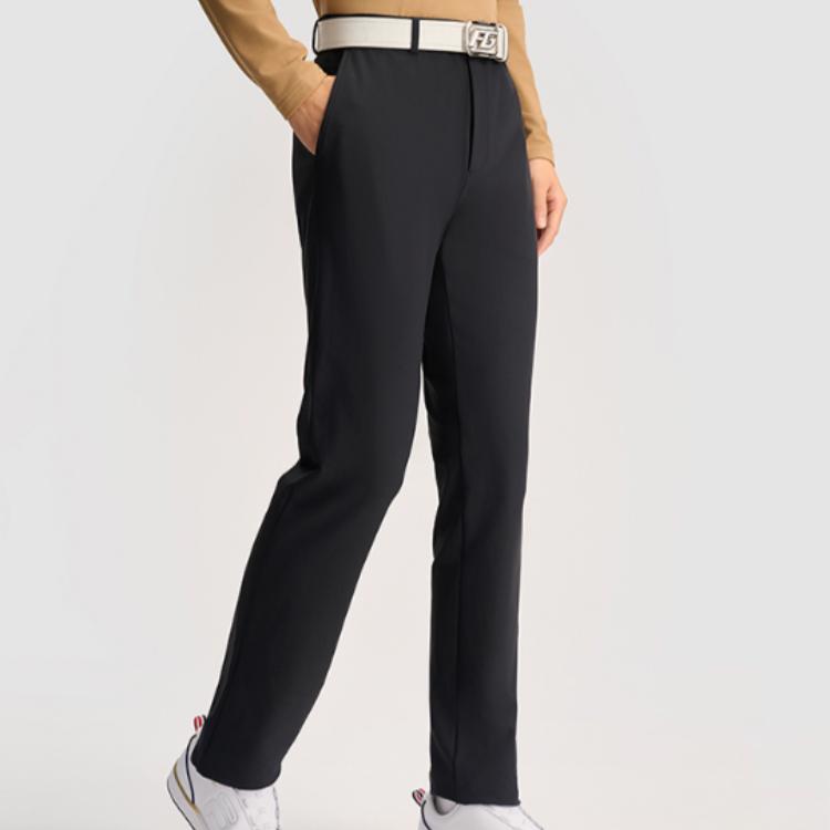 Fila Golf Series Sun Protection Straight Leg Solid Color Comfortable Casual Pants Men Bottoms Deep-Black A11M515801F-BK