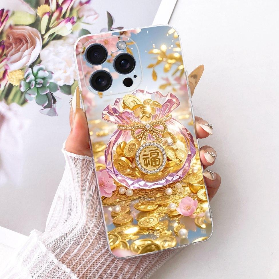 Casing For iPhone 15 Pro Max Cover Fashion Cartoon Cute Funny Painted Silicone Case A2849 A3105 A3106 A3108
