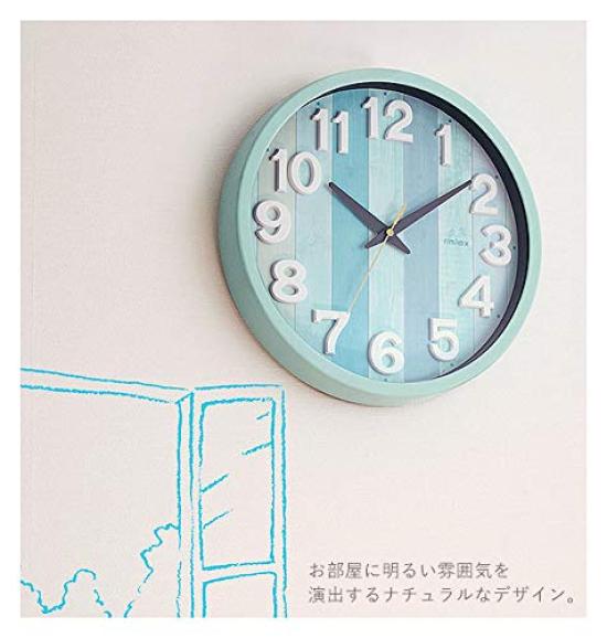 W-658 BU-Z (Blue) Radio-controlled Wall Clock Natalie