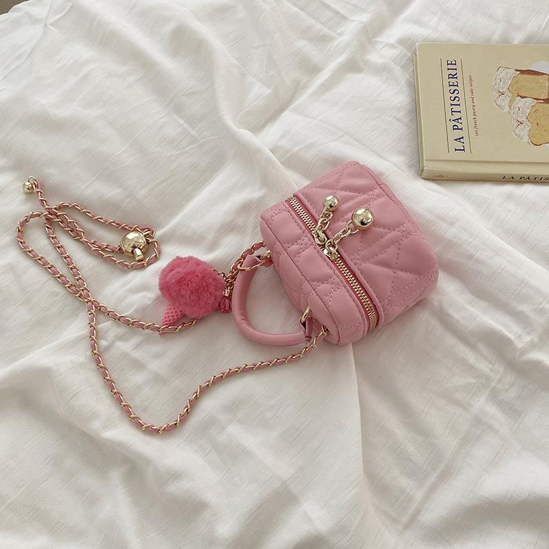 Nešiojamas mažas kvadratinis krepšys moterims, 2023 m. vasara, nauja madinga deimantinė grandinėlė, nišinės tekstūros krepšys, tinkantis