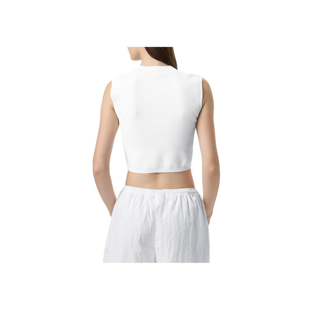 FILA X Hailey Collaboration Simple Versatile Comfortable College Style Tennis Shirt Women tops White A71W523102F-WT