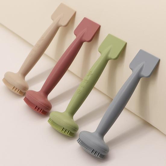 Facial Mud Applicator Brush Double-Headed Massage Brush with Ergonomic Handle Multi-purpose Face Clay Body Lotion Application Brush