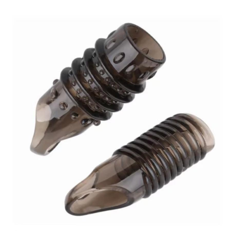 Silicone Penile Sleeve Ribbed Stimulation Waist Circumference Enhancer Delays Ejaculation In Men's Penile Sleeves