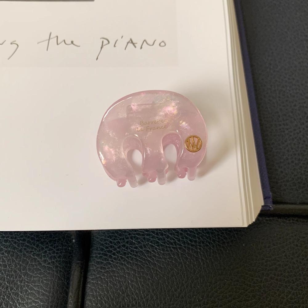 Candy Color Acetate Hair Claw Grab Clip Cute Hairpin Personalized Letter Hair Clip Female