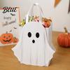 Compact Trick or Treat Carriers Halloween Ghost Cardboard Gift Bag Cute Candy Goodie Bags Decorative for Parties with Handle Birthday Party