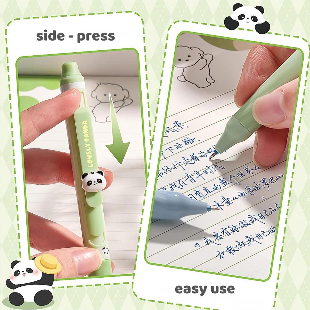 4pcs Erasable Gel Pen Set 0.5mm Black Ink Space Flower Panda Ballpoint Pens for Writing Student School Supplies Kids Gift