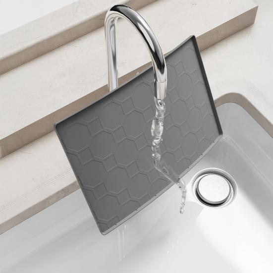 Katzenstreumatte mit erhöhten Rändern Rutschfest Wasserdicht Urinbeständig Leicht zu reinigen Streukontrolle Kätzchenstreu-Fangmatte Silikon-Bodenmatte Haustier