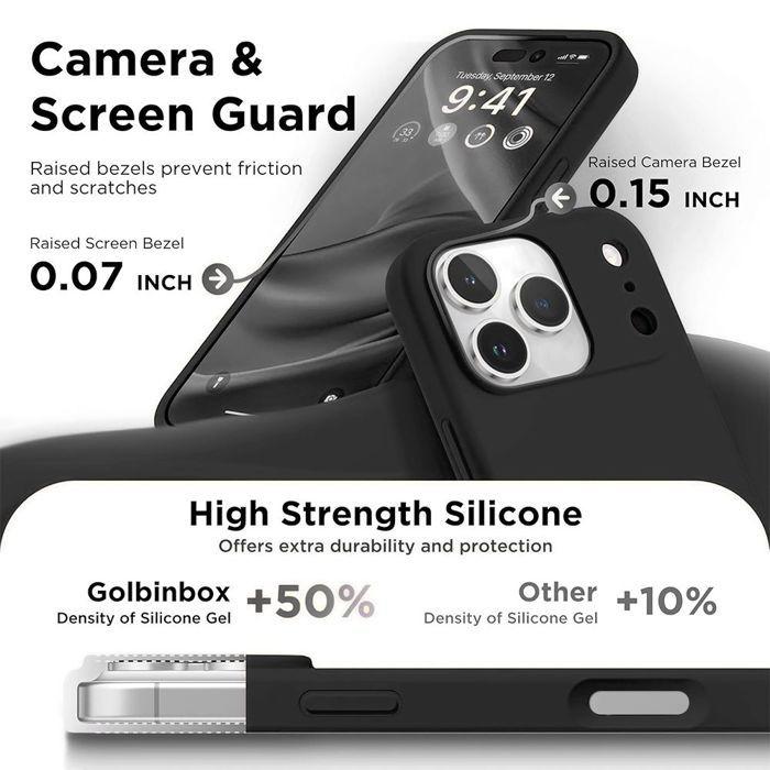 Coque avec Cordon - BOOLING - pour iPhone 17 Pro Max - Silicone Antichoc - Noir