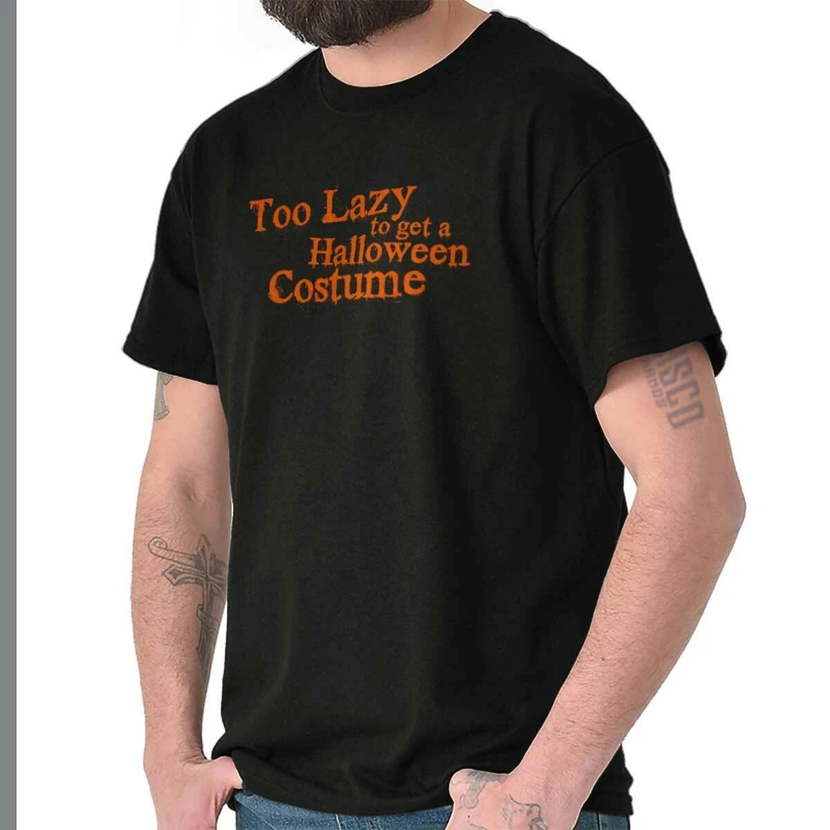 Too Lazy Happy Halloween Costume Spooky T Shirt Tee For Women for Men Dad Mom XXXL