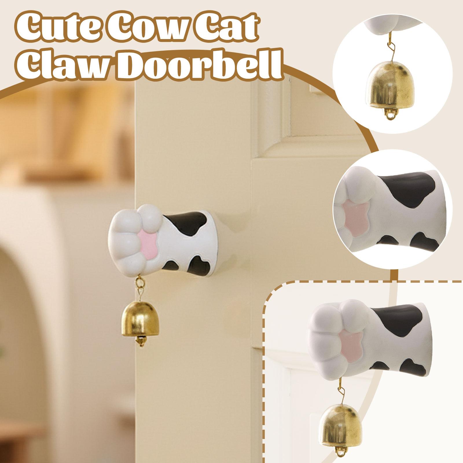 

Cute Cow & Doorbell - Creative Animal Door Decor With Push Button Chime, Fun Decorative Door Accessory For Room, Entryway & Living Room One Size