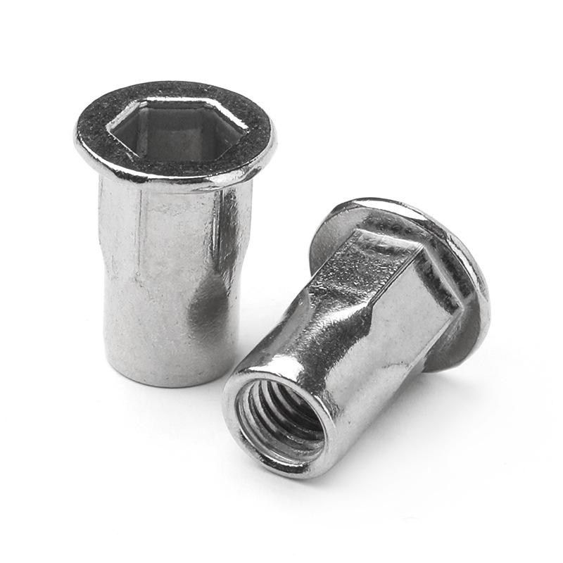 Écrou à riveter hexagonal à tête plate en acier inoxydable 304 M3-M8