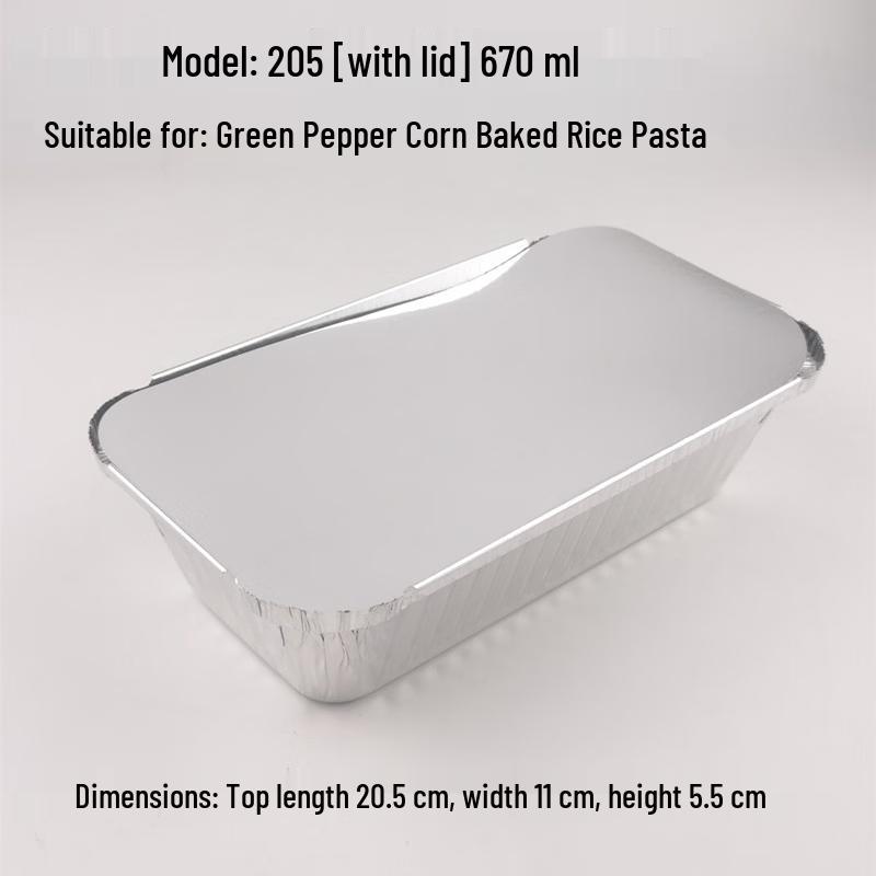 Insulated Aluminum Foil Meal Box for BBQ Takeaway