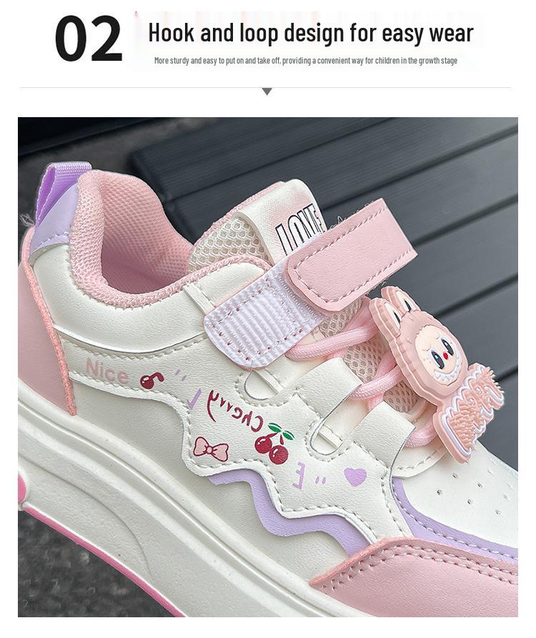 2025 Autumn Girls' Casual Princess Sneakers - Soft Sole Sports Shoes for Middle and Big Kids