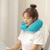 Press To Inflate Portable U Shaped Airplane Travel Neck Pillow Inflatable Packable Lightweight Comfortable Essential Trip Aid