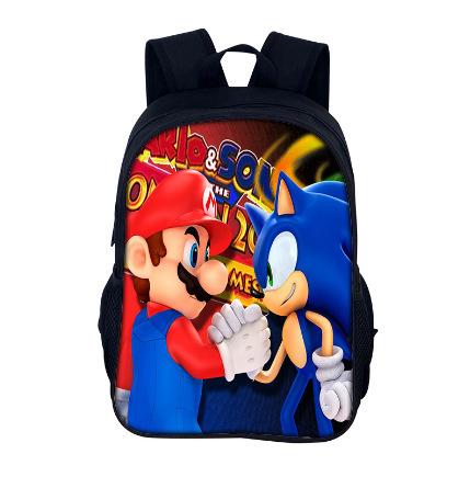 Mario Schoolbag, Primary And Secondary School Students, Men S And Women S Backpacks, 3D Color Printing, Lightweight Backpacks 17inch single layer backpack