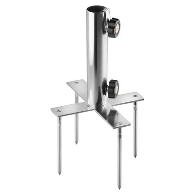 PLEAVIT Stainless Steel Parasol Stand for Raft and Cage Fishing, Black Porgy, Carp, and Black Snapper