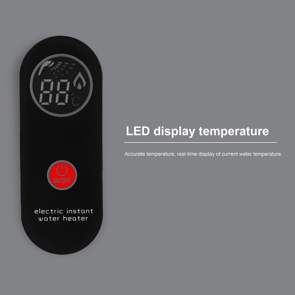 Electric Hot Water Heater 0.04-1.2MPa Instant Water Heating Tankless Heater 35-55°C Temperature Control