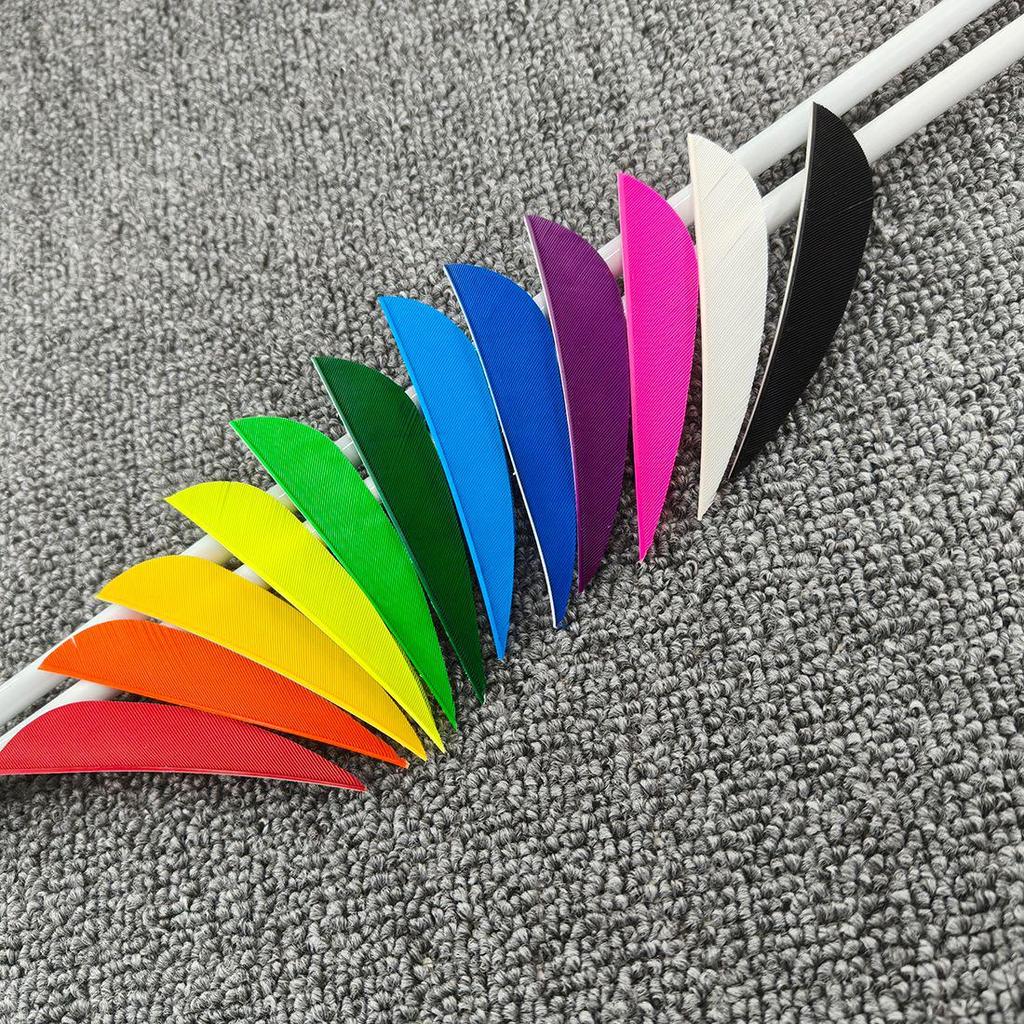 3" Pure Color Turkey Feather Arrow DIY Accessories - Water Drop/Shield Shape