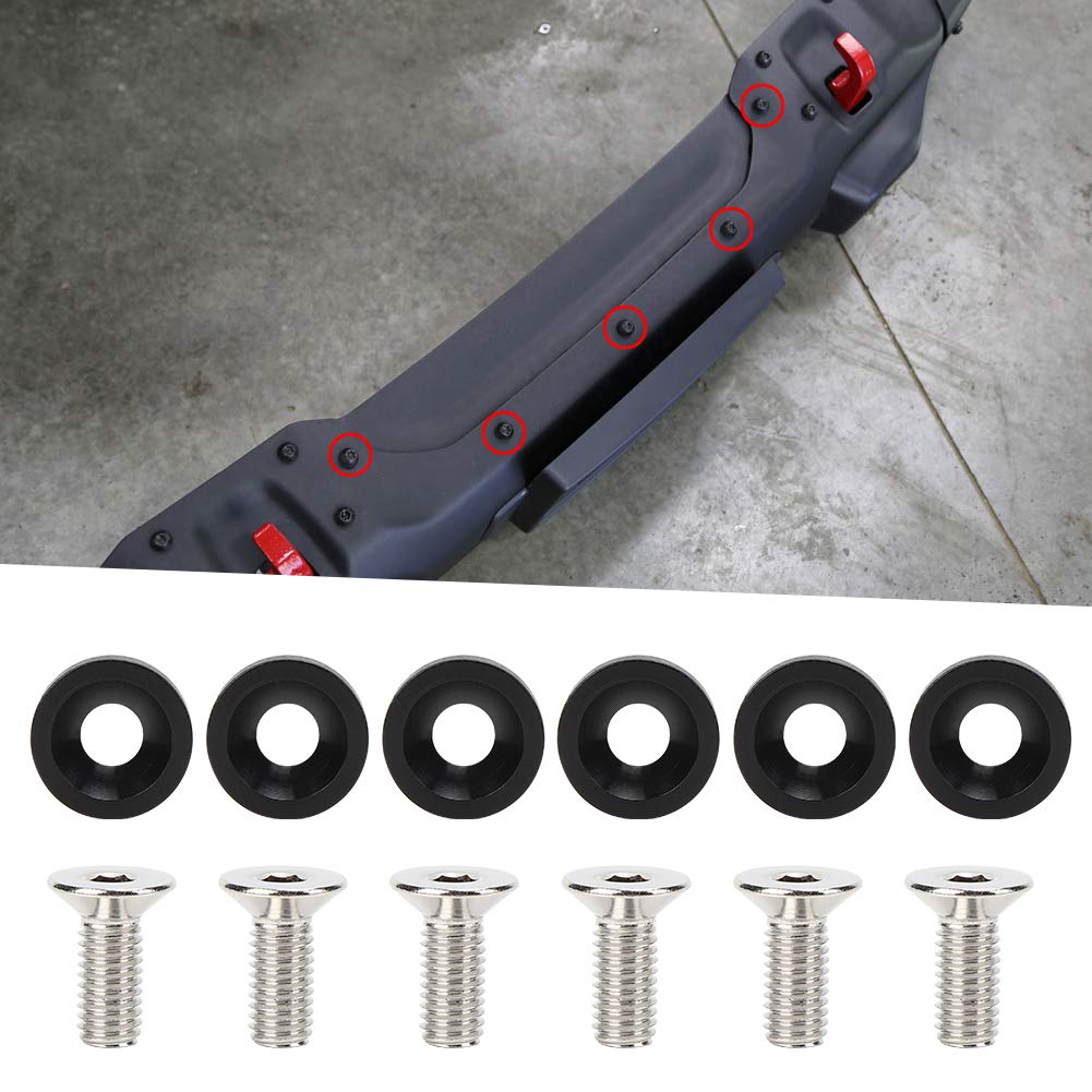 Elerose Aluminum Fender Bumper Washer, 6 Pcs M8 Universal Gasket Washers Spacer Car Motorcycle