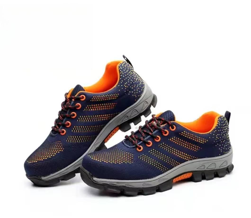 

2026 Work Safety Shoes Men Mesh Breathable Fashi Mens Labor Insurance Puncture Proof Shoe Steel Toe Safety Boots 36 оранжевый