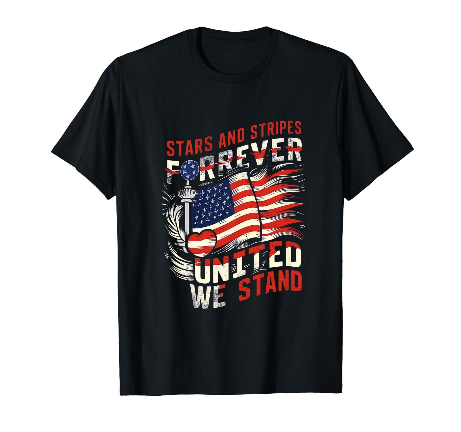 Stars and Stripes Forever, United We Stand, American T-Shirt S разноцветный