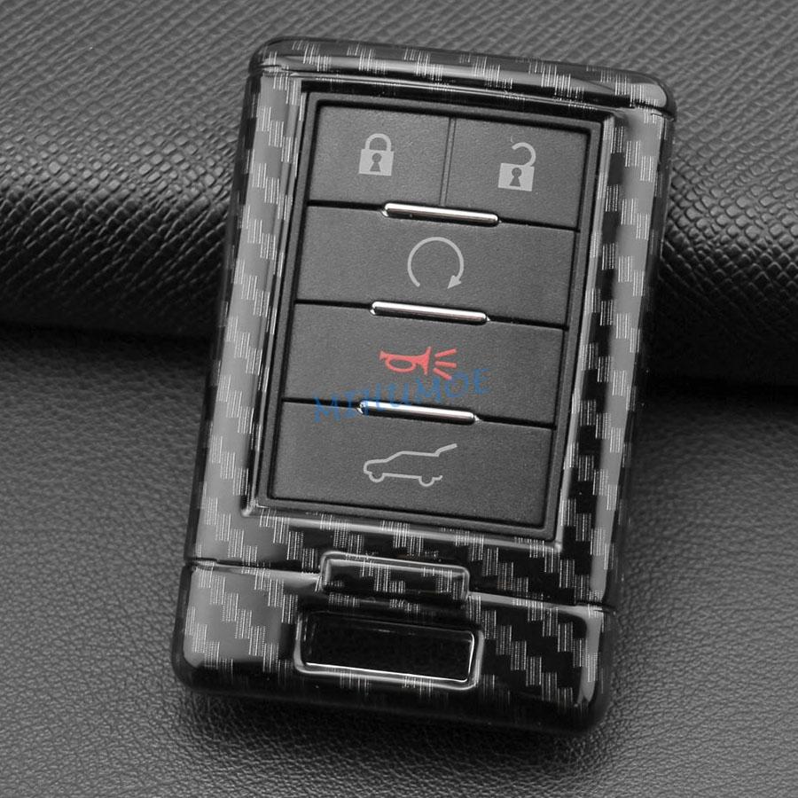 

Углеродное волокно автомобиля брелок чехол цепочка кольцо держатель для Cadillac DTS STS CTS SRX XTS ATS Corvette NO Keychain