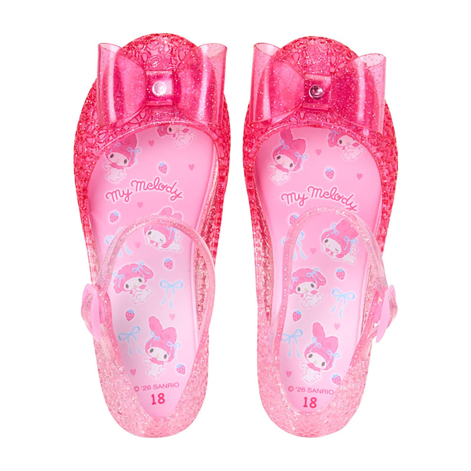 Sanrio Kids Clear Sandals Princess Shoes Dress Shoes for Graduation My 749885 Recitals, Ceremonies, Summer, Melody, 17cm,