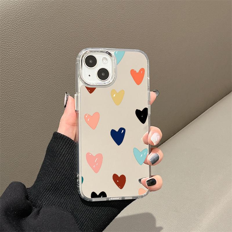 Color love mirror for iPhone17promax mobile phone case 16 Apple 15 all-inclusive 11 Japan and Korea 14/13